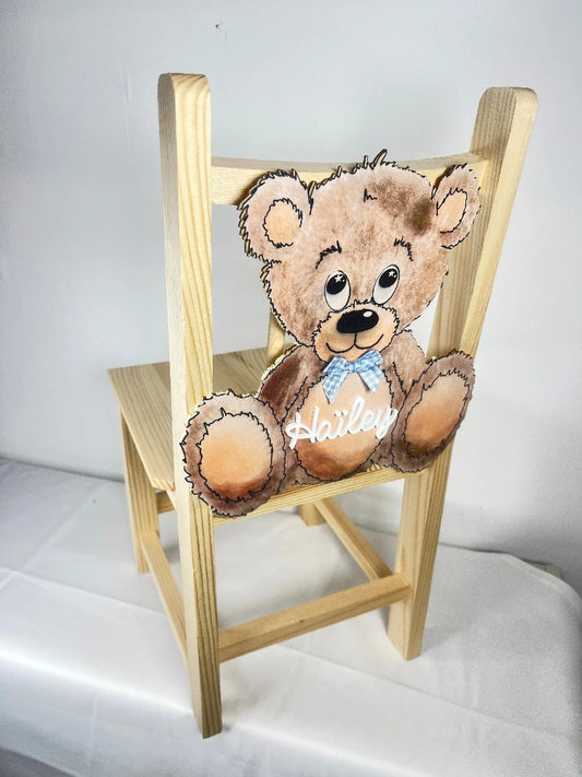 Chaise en bois décorative personnalisée Laurie Déco et Lumières
