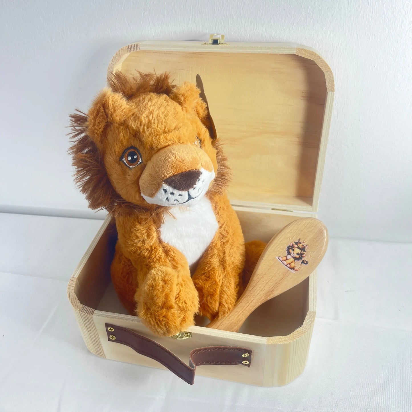 Coffret de naissance lionceau personnalisé Laurie déco et lumières