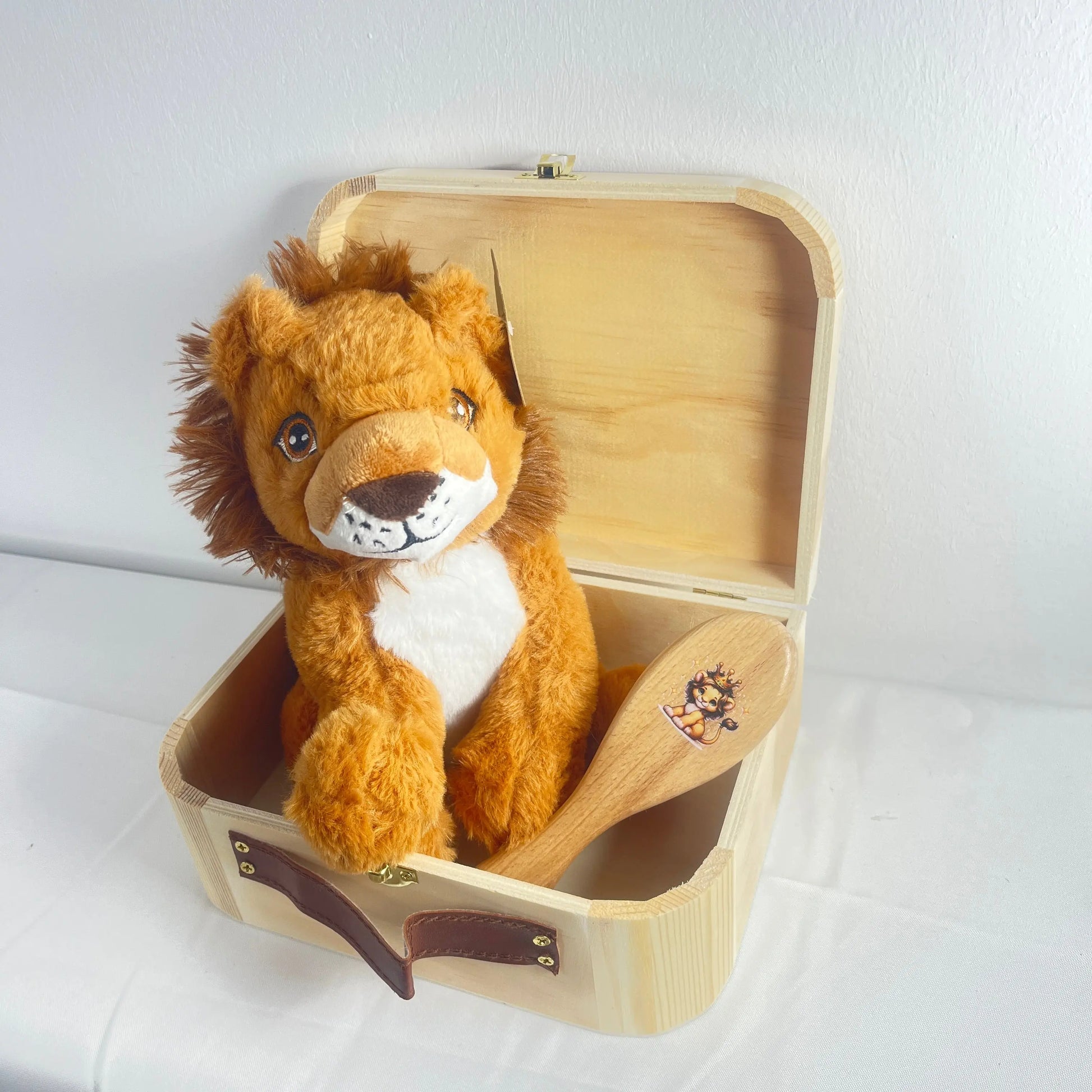 Coffret de naissance lionceau personnalisé Laurie déco et lumières