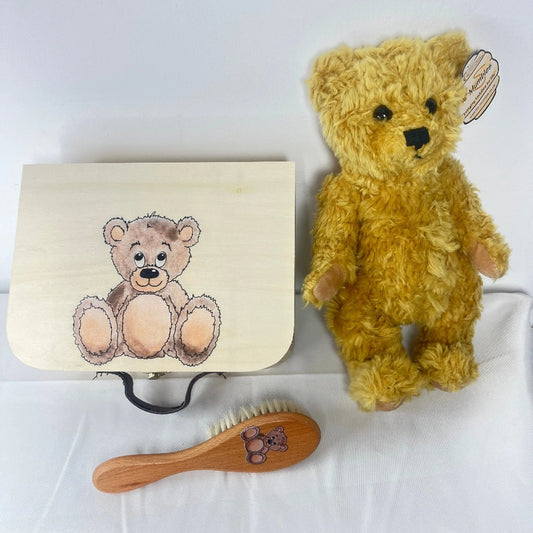 Coffret de naissance nounours personnalisé Laurie déco et lumières